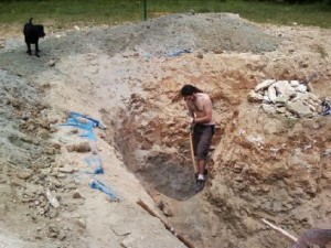 The Big Dig Day Three a substantial hole dug by the time I was leaving